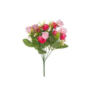 Искусственные цветы - Роза в букете 7 цветов розовый E4-238R. Фото 1