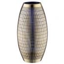 CSA-7L Декоративная ваза из стекла с золотым напылением 155х155х300, золотой