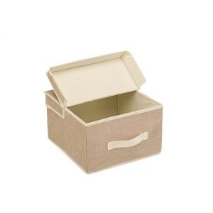 Коробка для хранения Лён UC-27. Материал: нетканный материал, картон. Вид 2