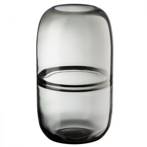 Изображени. Декоративная ваза из дымчатого стекла 147х147х270 серый CSA-6L.