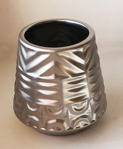 Декоративная ваза Орнамент 120x120x120, серебряный Cha10-M. Картинка 2.