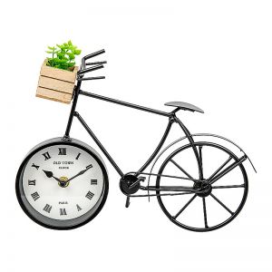 Изображение - Часы Велосипед с суккулентом 280х90х220, черный Fancy48.