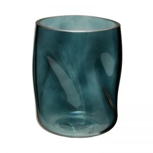 Декоративная ваза из стекла 135х135х175, синий Ekg-15. Изображение 1.