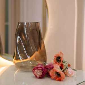 Декоративная ваза из стекла 190х185х267, коричневый Ekg-16. Фотография 3.