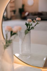 Декоративная ваза из стекла 115х115х250, прозрачный Fancy78. Картинка 3.