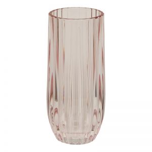 Декоративная ваза из стекла 105х105х235, пудровый Fancy79. Изображение 1.