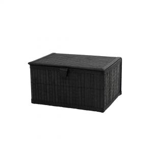 Картинка - Корзина стеллажная Бамбук 240х180х130 мм чёрный.