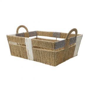 Корзина стеллажная с ручками Атакама 460х320х200 мм серый = Изображение.