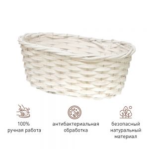 Корзина подарочная белый ZX-05L. Изображение.