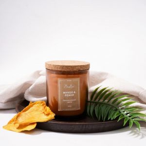 Изображение: Ароматическая свеча в стекле MANGO & PEACH YJC-11.