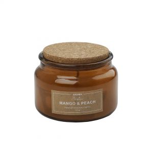 Картинка. Ароматическая свеча в стекле MANGO & PEACH YJC-12.