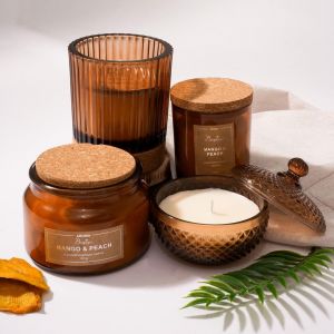 Фотография. Ароматическая свеча в стекле MANGO & PEACH YJC-12.