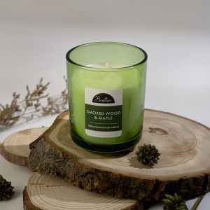 2-е Фото - Ароматическая свеча в стекле SMOKED WOOD & MAPLE YJC-25.