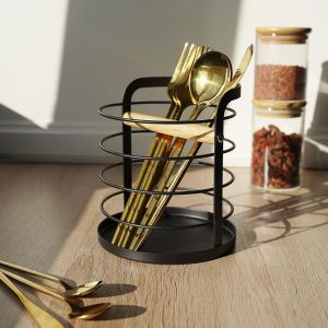 Стакан для столовых приборов, черный матовый WK-1BL - Изображение 4.
