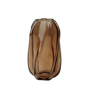 Декоративная ваза из стекла 103х103х180, коричневый Ekg-19. Картинка 1.