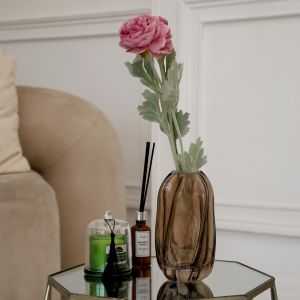 Декоративная ваза из стекла 103х103х180, коричневый Ekg-19. Фото.