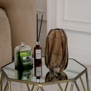 Декоративная ваза из стекла 103х103х180, коричневый Ekg-19. Фотография.