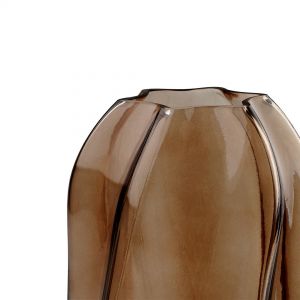 Изображение. Декоративная ваза из стекла 160х160х280, коричневый Ekg-20.