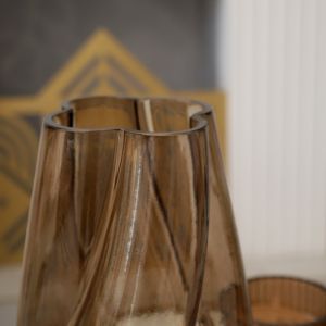 Фотография - Декоративная ваза из стекла 170х155х283, коричневый Ekg-23.