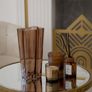 Изображение: Декоративная ваза из стекла 120х850х250, коричневый Ekg-26.