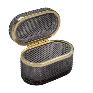 Фото: Стеклянная шкатулка 135х80х85, овальная с крышкой Fancy98.