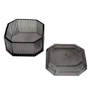 Картинка - Стеклянная шкатулка 95х95х65, овальная с крышкой Fancy102.