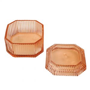 Фото: Шкатулка с крышкой овальная, янтарный Fancy103.