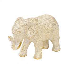 Статуэтка Слон 245х100х155 мм, золотой Tin-29. Фото 2.