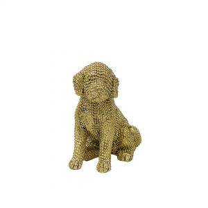 Статуэтка Лабрадор 105х65х125 мм, золотой Tin-32 - Фото 1.