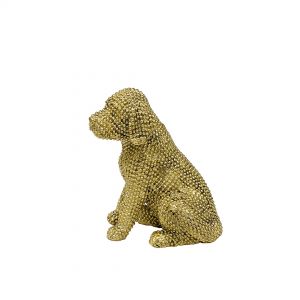 Статуэтка Лабрадор 105х65х125 мм, золотой Tin-32 - Фото 2.