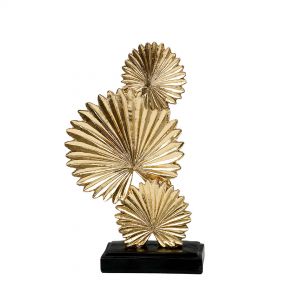 Композиция Пальмовые листья 150х60х245  мм, золотой-чёрный Tin-35. Картинка 1.