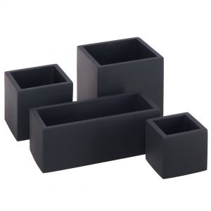 Картинка 3. Кашпо Квадро 75х75х75, антрацит KRAS11.