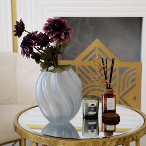 Декоративная ваза из стекла 185х185х213, серый Ekg-30. Изображение 2.