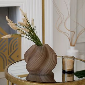 Декоративная ваза из стекла 195х195х150, коричневый Ekg-32 - Фото 2.