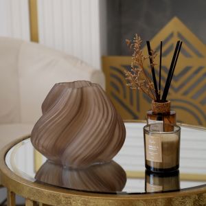 Декоративная ваза из стекла 195х195х150, коричневый Ekg-32 - Фото 3.