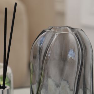 Декоративная ваза из стекла 103х103х180, серый Ekg-33 - Изображение 4.