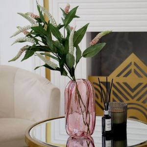 Декоративная ваза из стекла 125х125х217, красный Ekg-34 - Картинка 2.