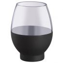 CSA-15M Декоративная ваза из стекла с напылением 150х150х200, серо-черный