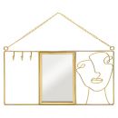 Fancy46 Держатель для ювелирных украшений с зеркалом 400х200х30, золото