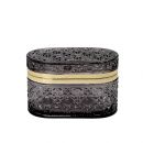 Fancy105 Стеклянная шкатулка 135х80х85 овальная, черный, золотой